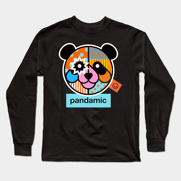 Pandamic Orange character Long Sleeve T-Shirt by United Optimists